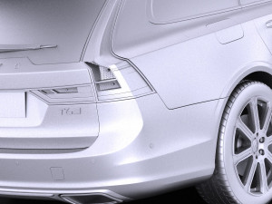 Volvo V90 Estate 2017 vray 3D Model