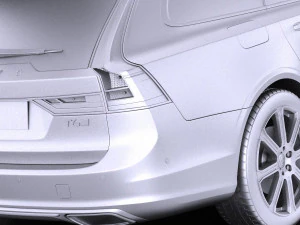 Volvo V90 Estate 2017 vray 3D Model