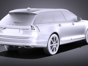Volvo V90 Estate 2017 vray 3D Model