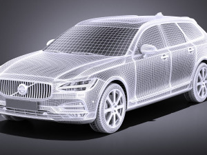 Volvo V90 Estate 2017 vray 3D Model