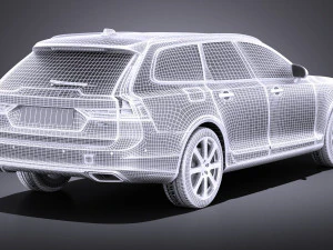 Volvo V90 Estate 2017 vray 3D Model