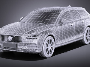 Volvo V90 Estate 2017 vray 3D Model