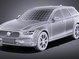 Volvo V90 Estate 2017 vray 3D Model