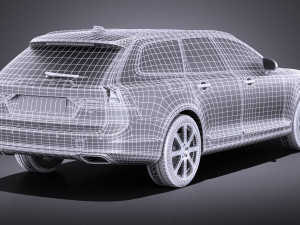 Volvo V90 Estate 2017 vray 3D Model