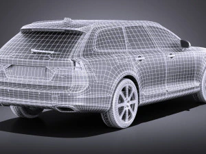 Volvo V90 Estate 2017 vray 3D Model