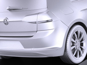 Volkswagen Golf VII 3-doors 2013 vray Model 3D