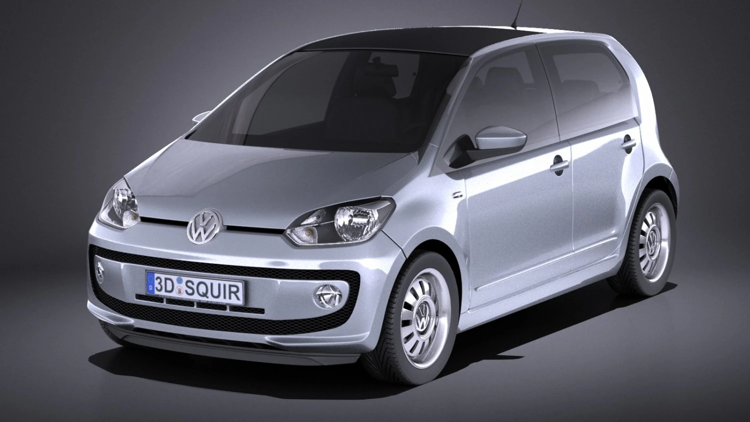 Volkswagen Up 4-door 2013 vray 3D Model .c4d .max .obj .3ds .fbx .stl .blend 