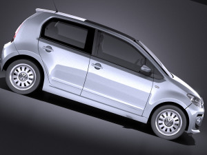 Volkswagen Up 4-door 2013 vray 3D Model