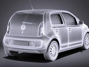 Volkswagen Up 4-door 2013 vray 3D Model