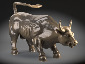 Wallstreet Bull Sculpture 3D मॉडल