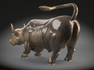 Wallstreet Bull Sculpture 3D 모델