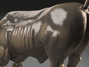 Wallstreet Bull Sculpture 3D 모델