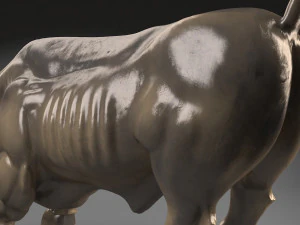 Wallstreet Bull Sculpture 3D Model