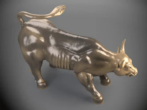 Wallstreet Bull Sculpture 3D Model
