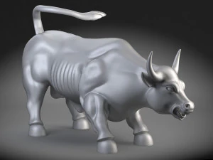 Wallstreet Bull Sculpture 3D Model