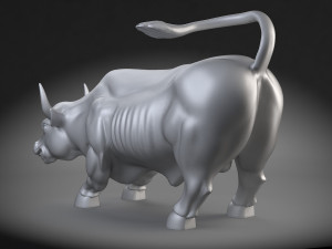 Wallstreet Bull Sculpture 3D 모델