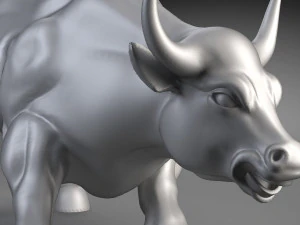 Wallstreet Bull Sculpture 3D Model