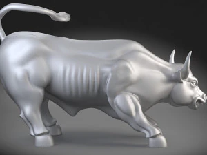 Wallstreet Bull Sculpture 3D Model