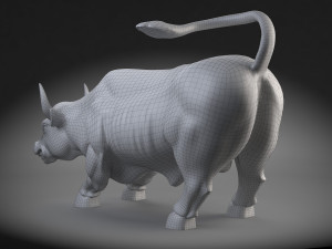 Wallstreet Bull Sculpture 3D 모델