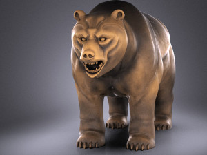 Wallstreet Bear Sculpture 3D Model
