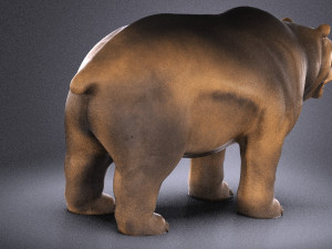 Wallstreet Bear Sculpture 3D Model