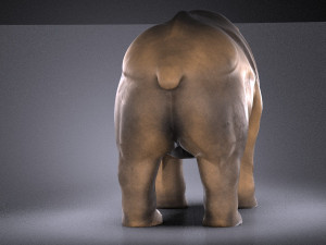 Wallstreet Bear Sculpture 3D Model