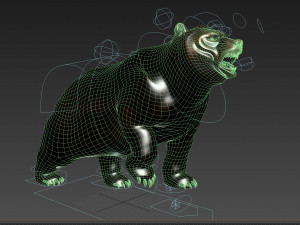 Wallstreet Bear Sculpture 3D Model