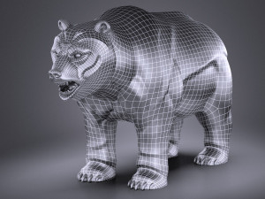 Wallstreet Bear Sculpture 3D Model