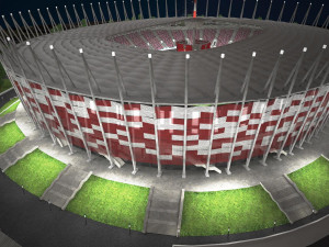 Warsaw National Stadium 3D Model