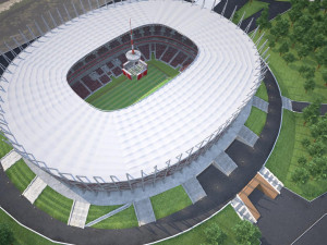 Warsaw National Stadium 3D Model