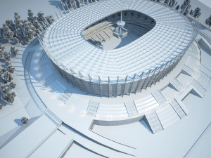 Warsaw National Stadium 3D Model