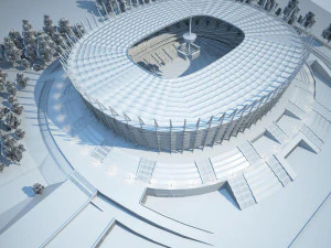 Warsaw National Stadium 3D Model