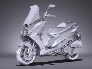 Yamaha Smax Scooter 2017 3D Model