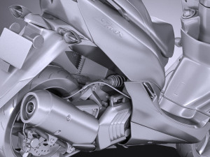 Yamaha Smax Scooter 2017 3D Model