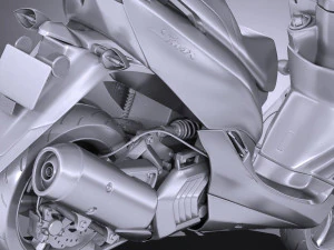 Yamaha Smax Scooter 2017 3D Model
