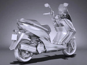 Yamaha Smax Scooter 2017 3D Model