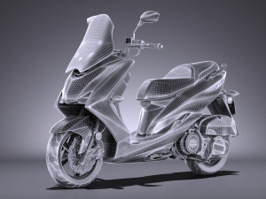 Yamaha Smax Scooter 2017 3D Model