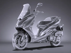 Yamaha Smax Scooter 2017 3D Model