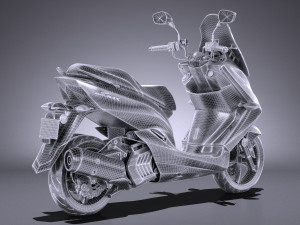 Yamaha Smax Scooter 2017 3D Model