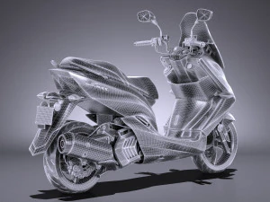 Yamaha Smax Scooter 2017 3D Model