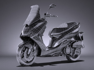 Yamaha Smax Scooter 2017 3D Model