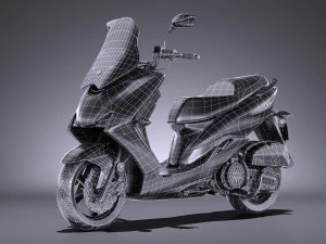 Yamaha Smax Scooter 2017 3D Model