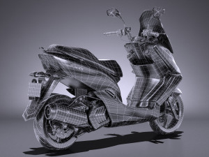 Yamaha Smax Scooter 2017 3D Model