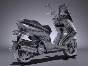 Yamaha Smax Scooter 2017 3D Model