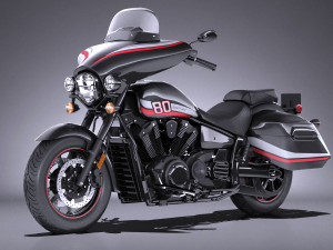 Yamaha V Star 1300 Deluxe 2017 3D Model