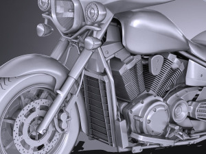 Yamaha V Star 1300 Deluxe 2017 3D 模型