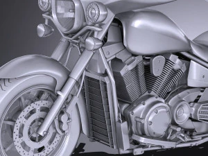 Yamaha V Star 1300 Deluxe 2017 Modelo 3D