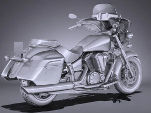 Yamaha V Star 1300 Deluxe 2017 Modelo 3D