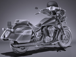 Yamaha V Star 1300 Deluxe 2017 3D 模型