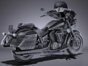 Yamaha V Star 1300 Deluxe 2017 Modelo 3D